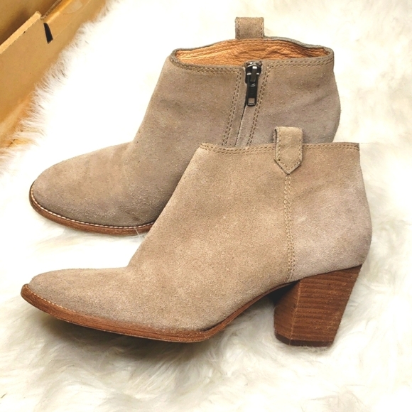 Madewell The Billie Boot in Suede F5045 8.5 tan - Picture 1 of 16